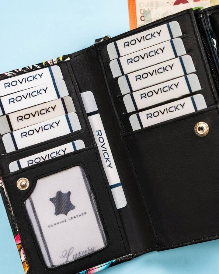 Leather wallet RFID ROVICKY R-N0493-ART