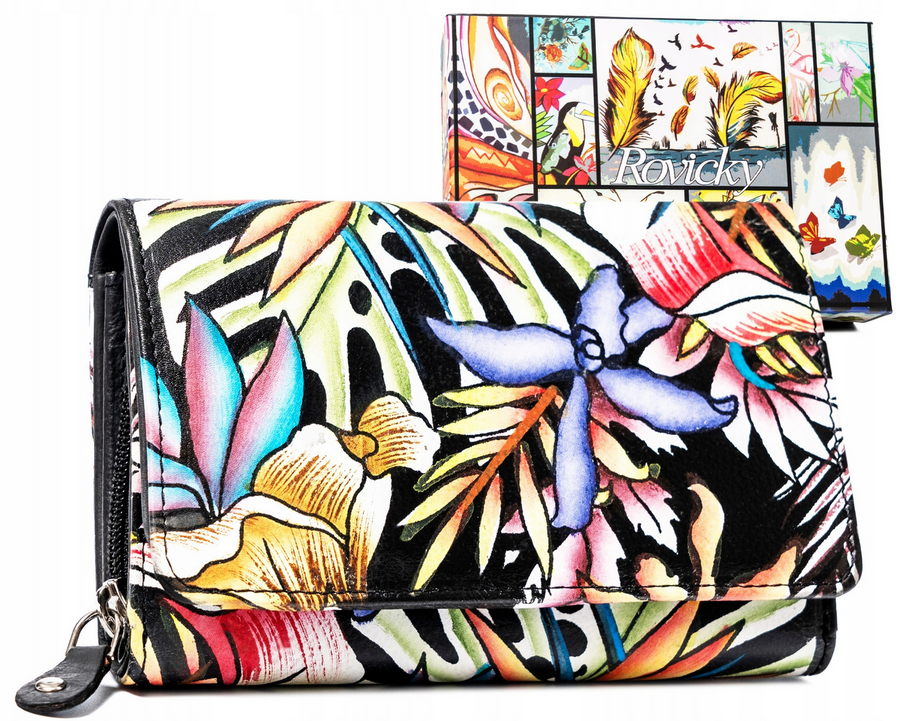 Leather wallet RFID ROVICKY R-N0493-ART