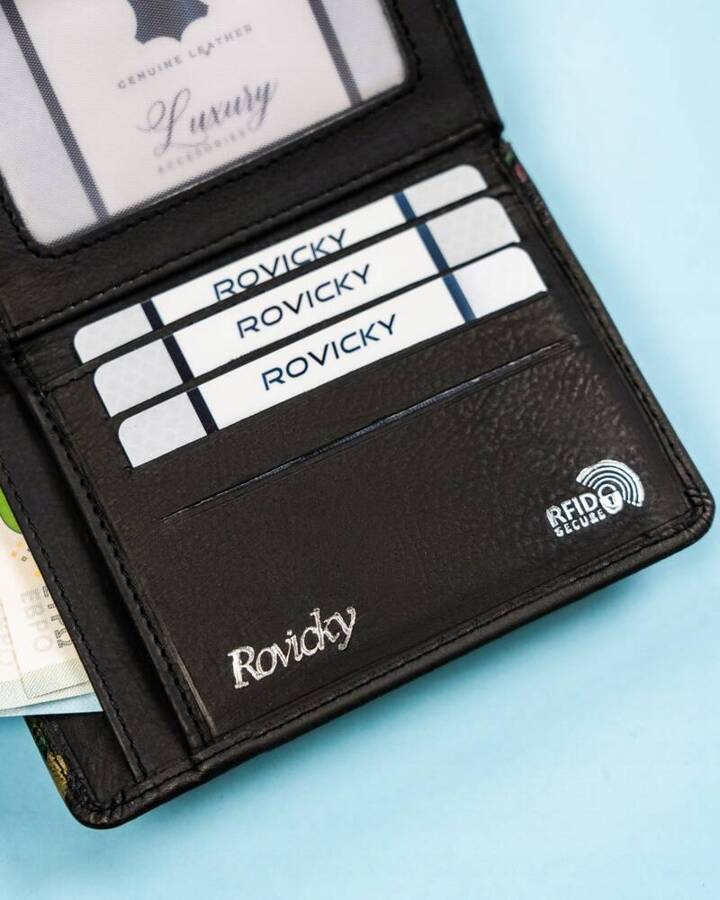 Leather wallet RFID ROVICKY R-N109-ART