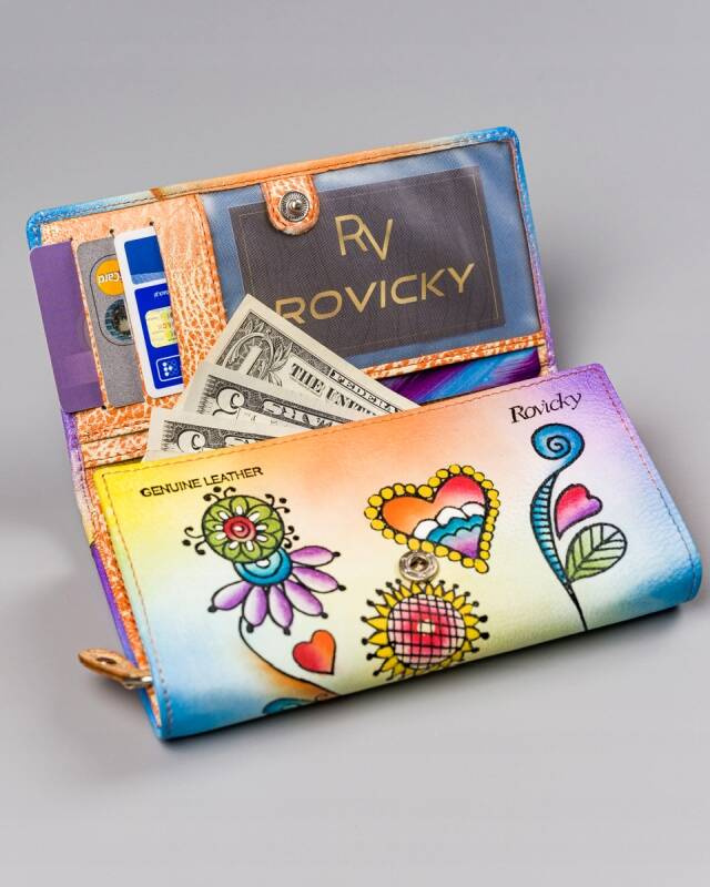 Leather wallet RFID ROVICKY R-N22-ART