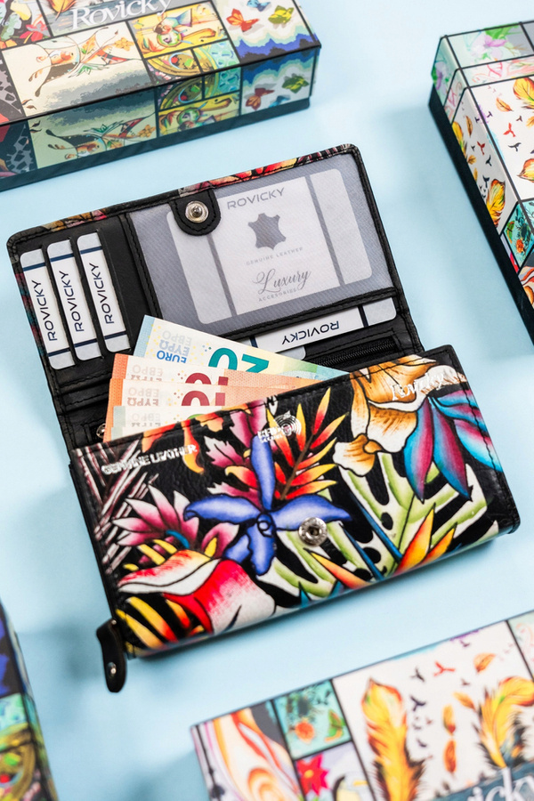 Leather wallet RFID ROVICKY R-N22-ART