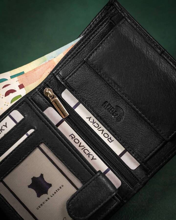 Leather wallet RFID ROVICKY R-N4-GAT