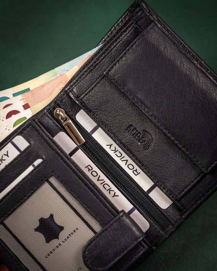 Leather wallet RFID ROVICKY R-N4-GAT