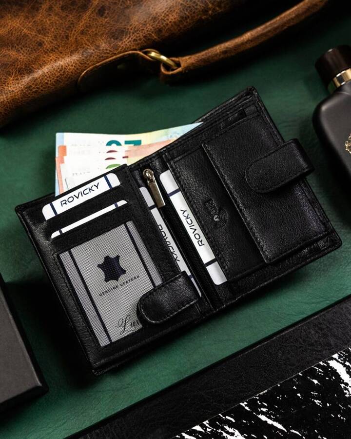 Leather wallet RFID ROVICKY R-N4L-GAT