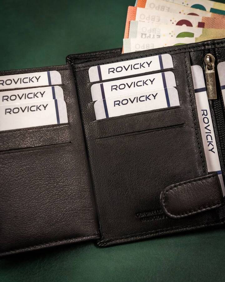 Leather wallet RFID ROVICKY R-N4L-GAT