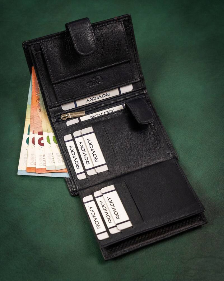 Leather wallet RFID ROVICKY R-N4L-GAT