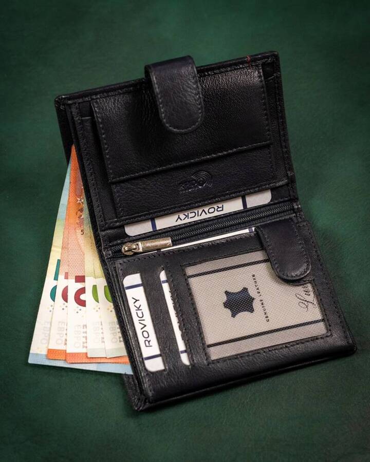 Leather wallet RFID ROVICKY R-N4L-GAT