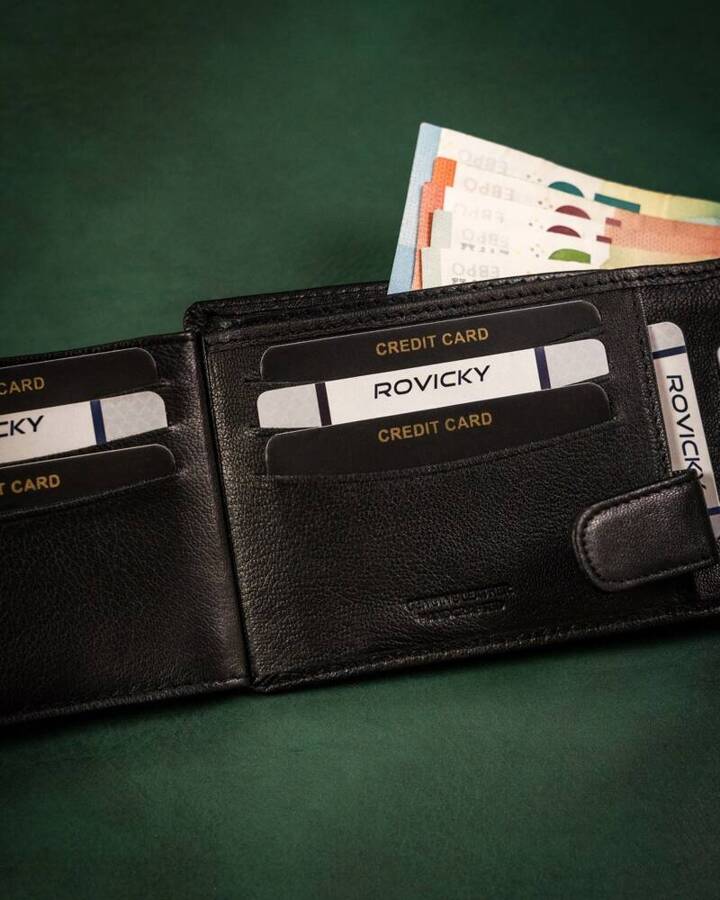 Leather wallet RFID ROVICKY R-N992L-GAT