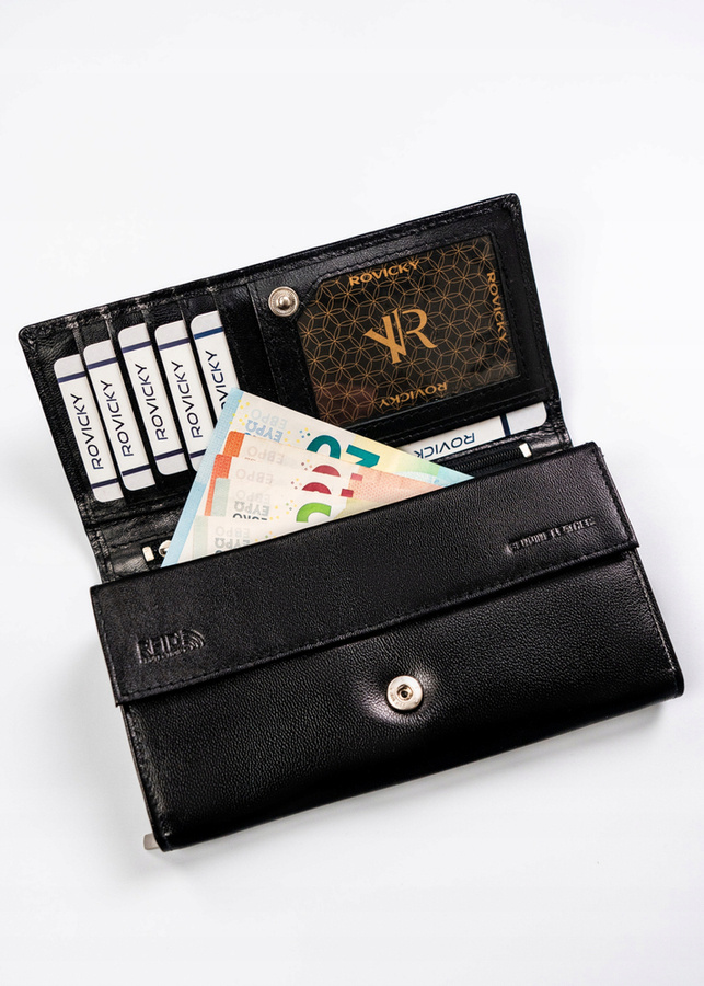 Leather wallet RFID ROVICKY R-RD12-GCL