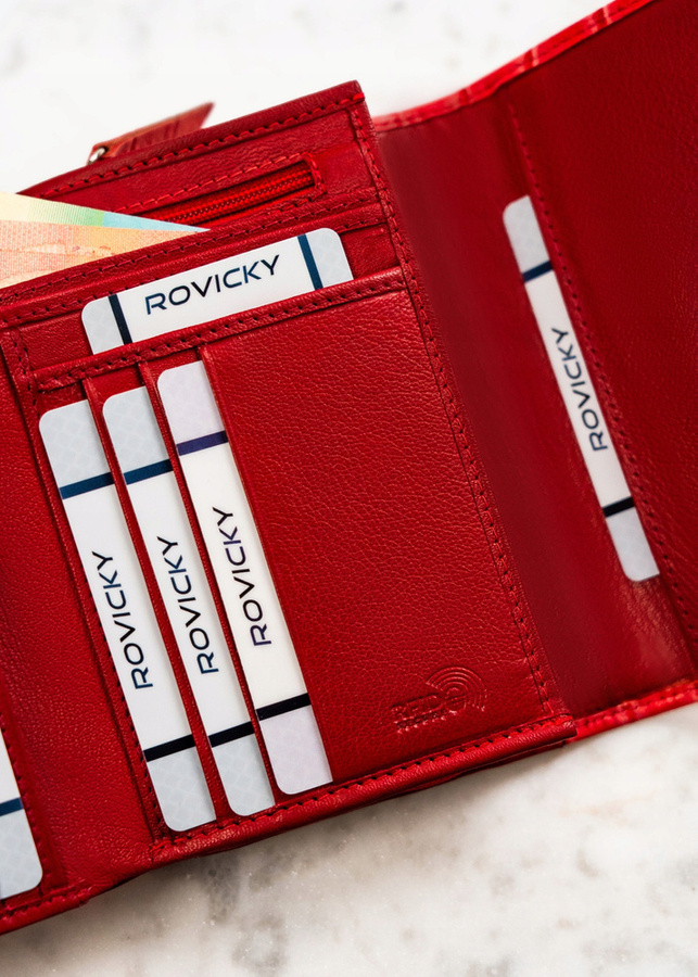 Leather wallet RFID ROVICKY RV-3412-SLA