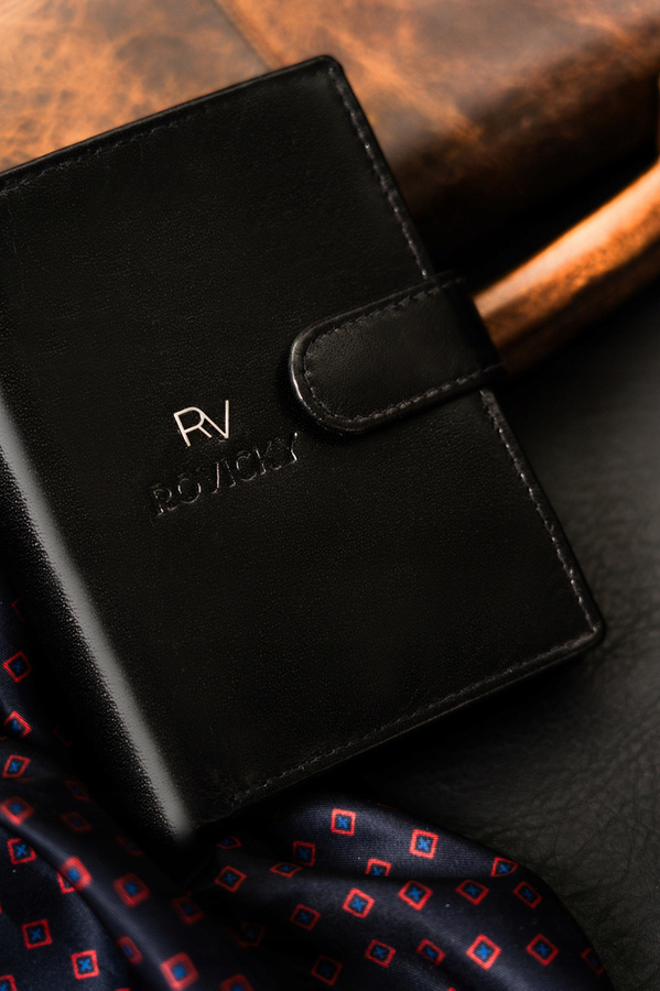 Leather wallet RFID ROVICKY RV-7680056-9-BCA