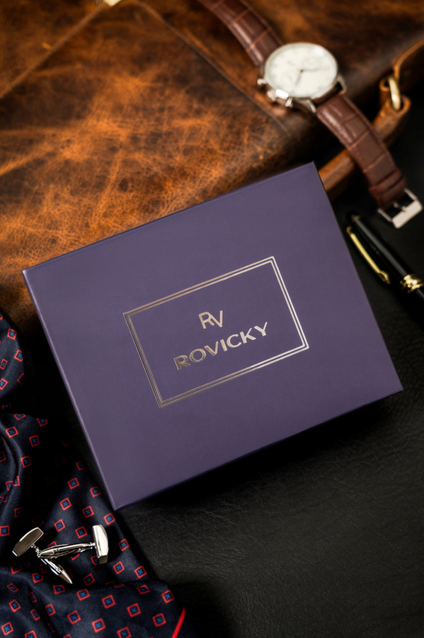 Leather wallet RFID ROVICKY RV-7680277-BCA