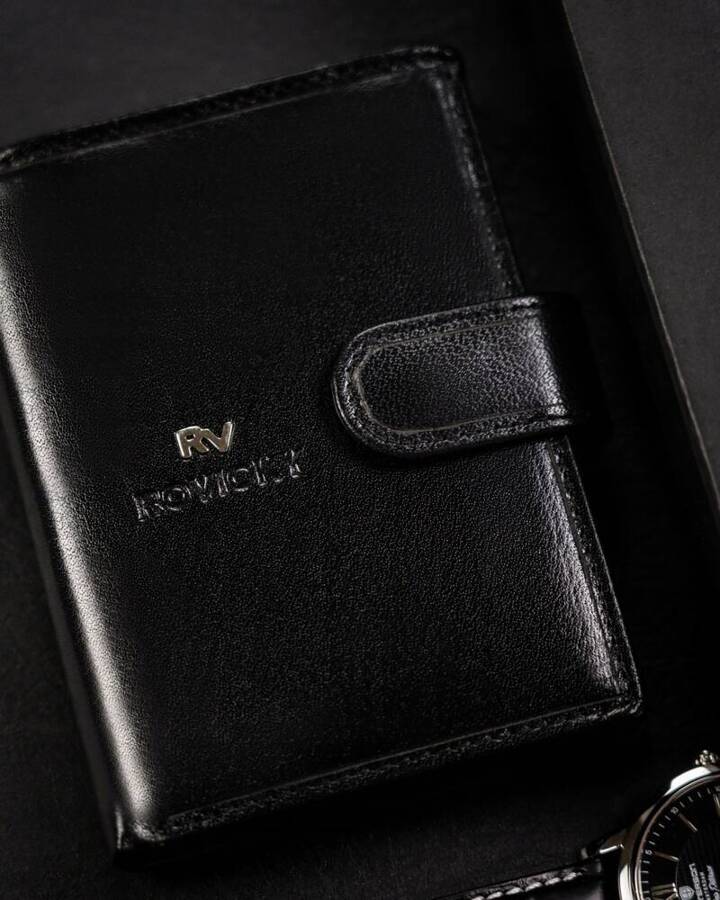 Leather wallet RFID ROVICKY RV-7680278-9-BCA BLACK