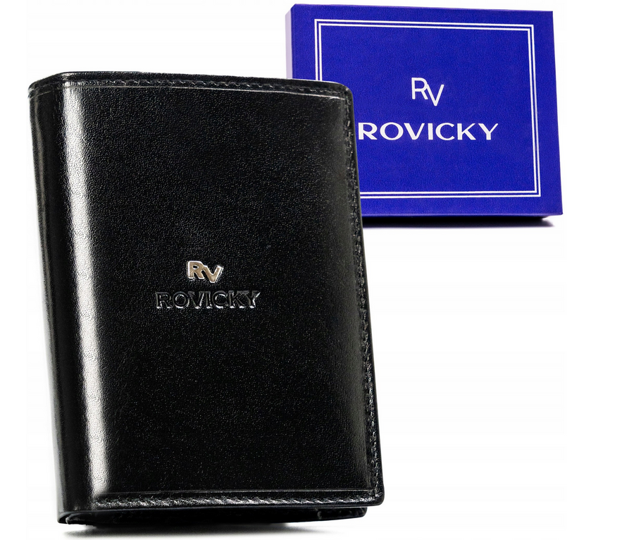 Leather wallet RFID ROVICKY RV-7680278-BCA