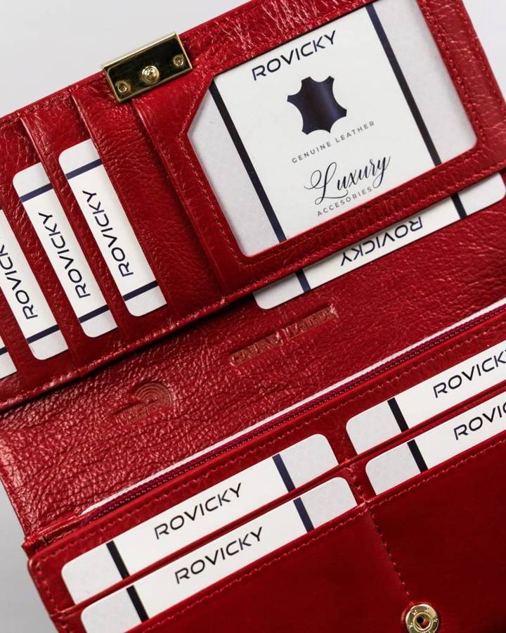 Leather's wallet RFID ROVICKY R-42106-SG