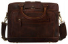 Leather laptop bag PETERSON PTN LP-2373-COM