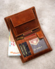 Leather wallet RFID PETERSON PTN N4-EBS