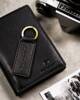 Leather wallet & key ring PETERSON PTN SET-M-N4-D