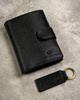 Leather wallet & key ring PETERSON PTN SET-M-N4L-D