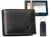 Leather wallet & key ring set PETERSON PTN SET-M-N003-D