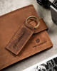 Leather wallet & key ring set PETERSON PTN SET-M-N992L-CHM