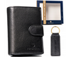 Leather wallet+keyring set PETERSON PTN SET-M-1542L-D