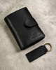 Leather wallet+keyring set PETERSON PTN SET-M-1542L-D