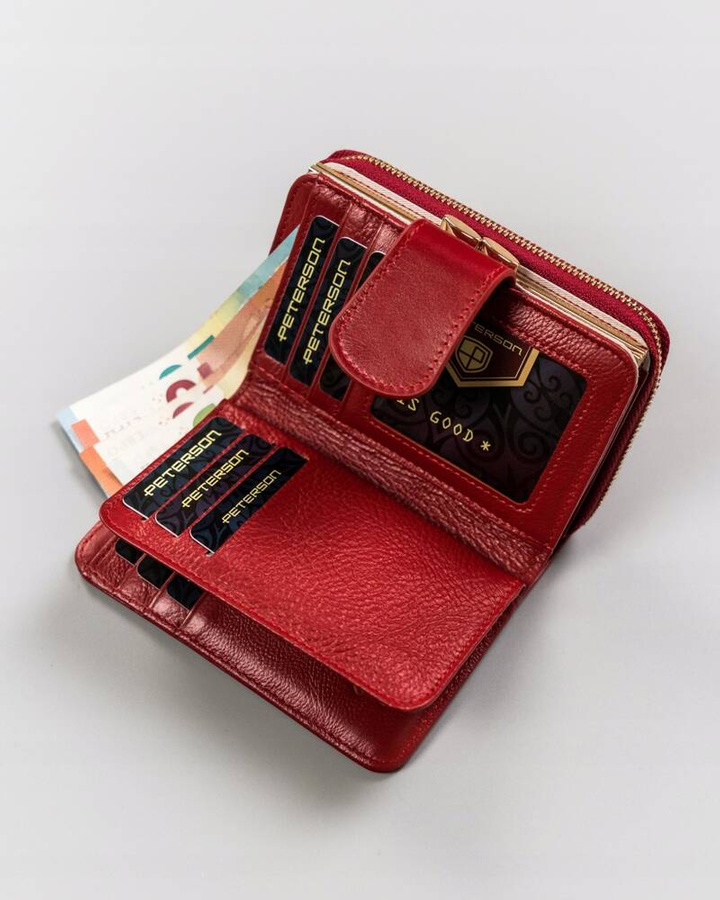 Leather wallet RFID PETERSON PTN 425214-SGN