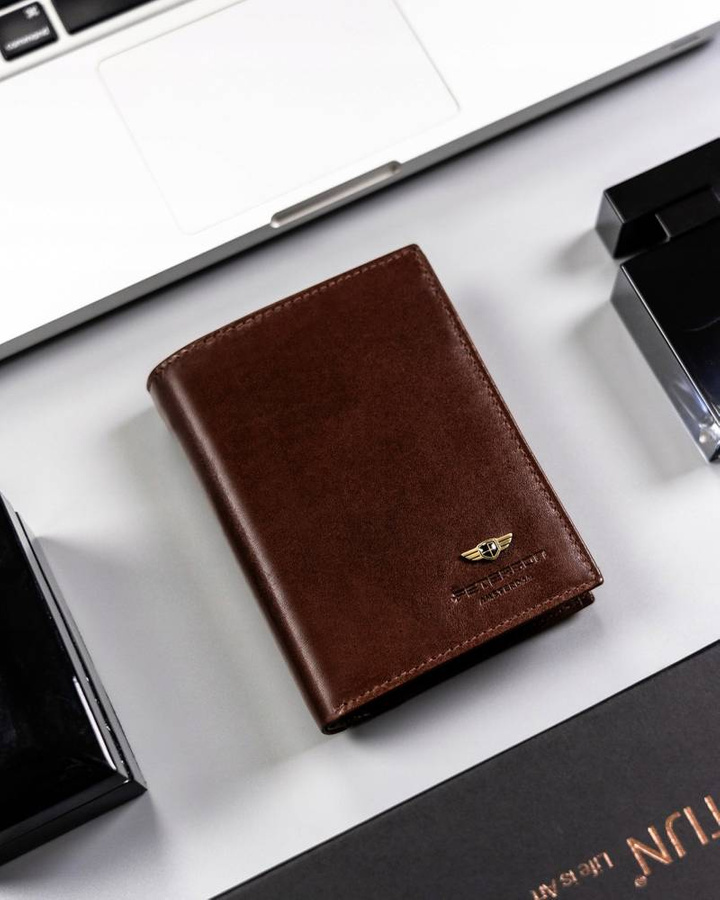 Leather wallet RFID PETERSON PTN 22308-VT