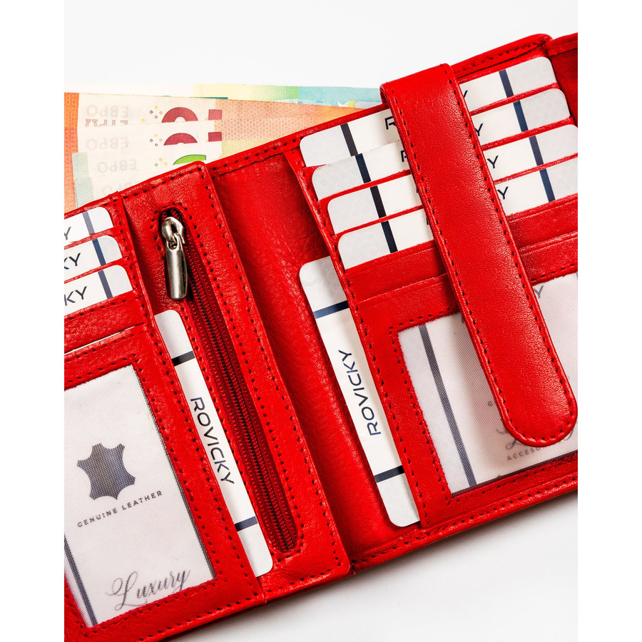 Leather wallet RFID ROVICKY R-D1503-NCD-BL