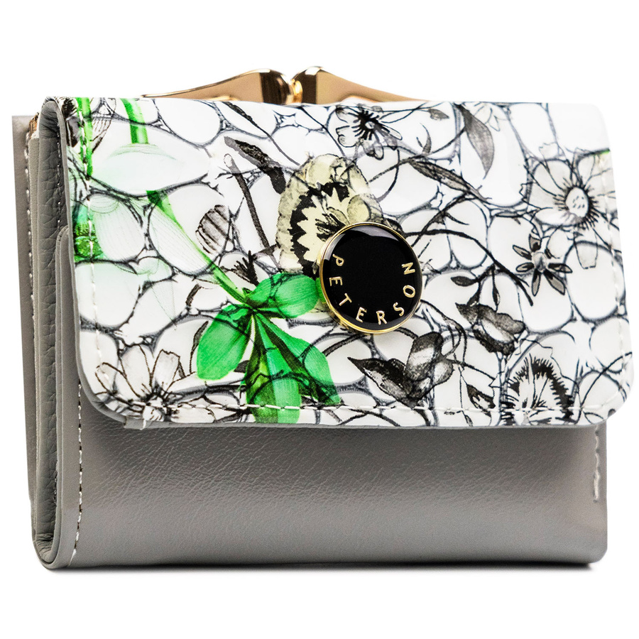 Leather wallet RFID PETERSON PTN PH32-LFL-7285 GR
