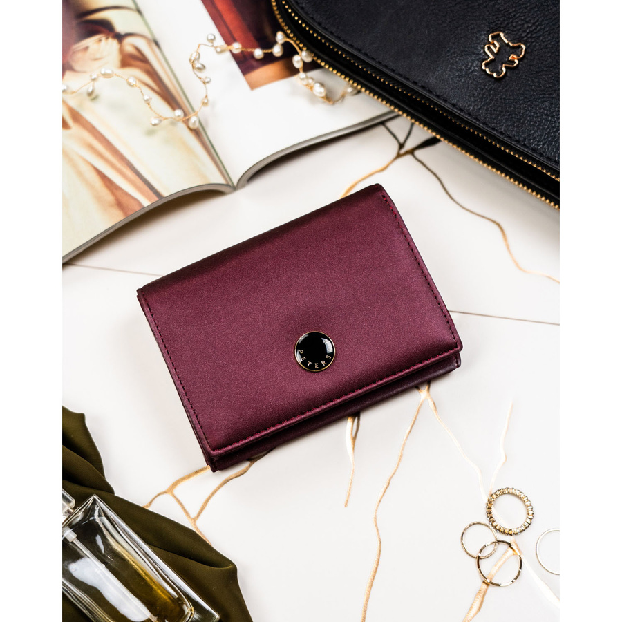 Leather and leatherette wallet RFID PETERSON PTN PS445-HNL