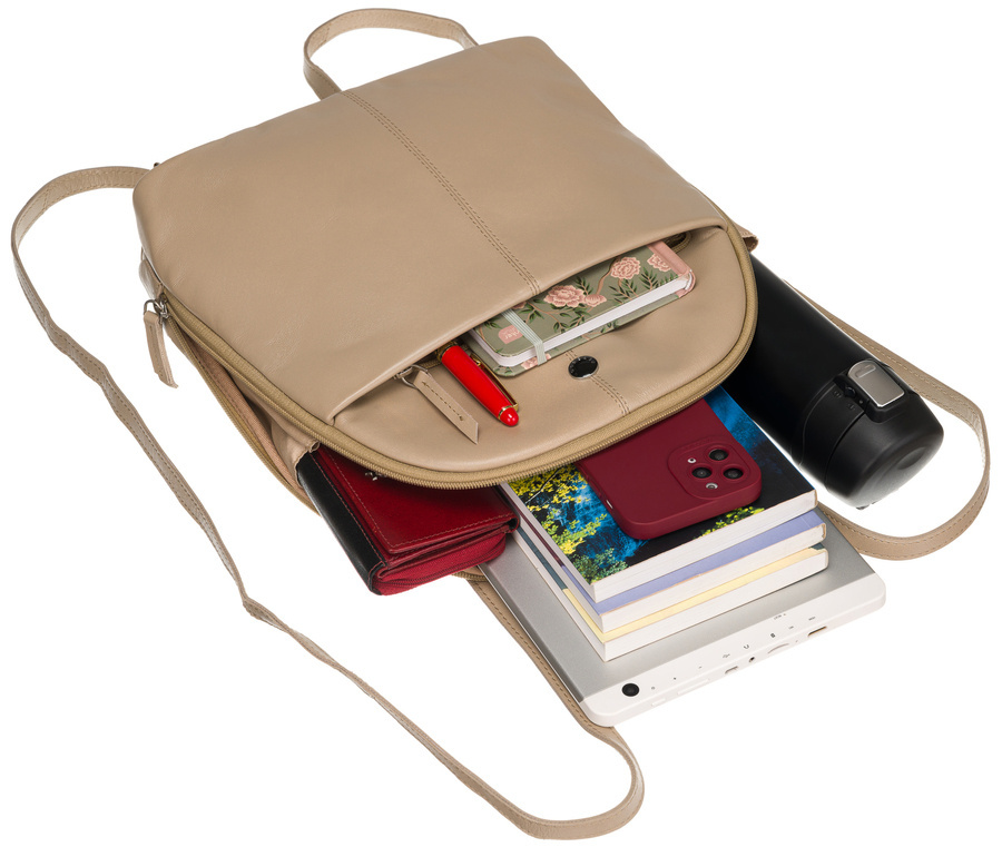 Leather bagpack PETERSON PTN TOR-311-SNC