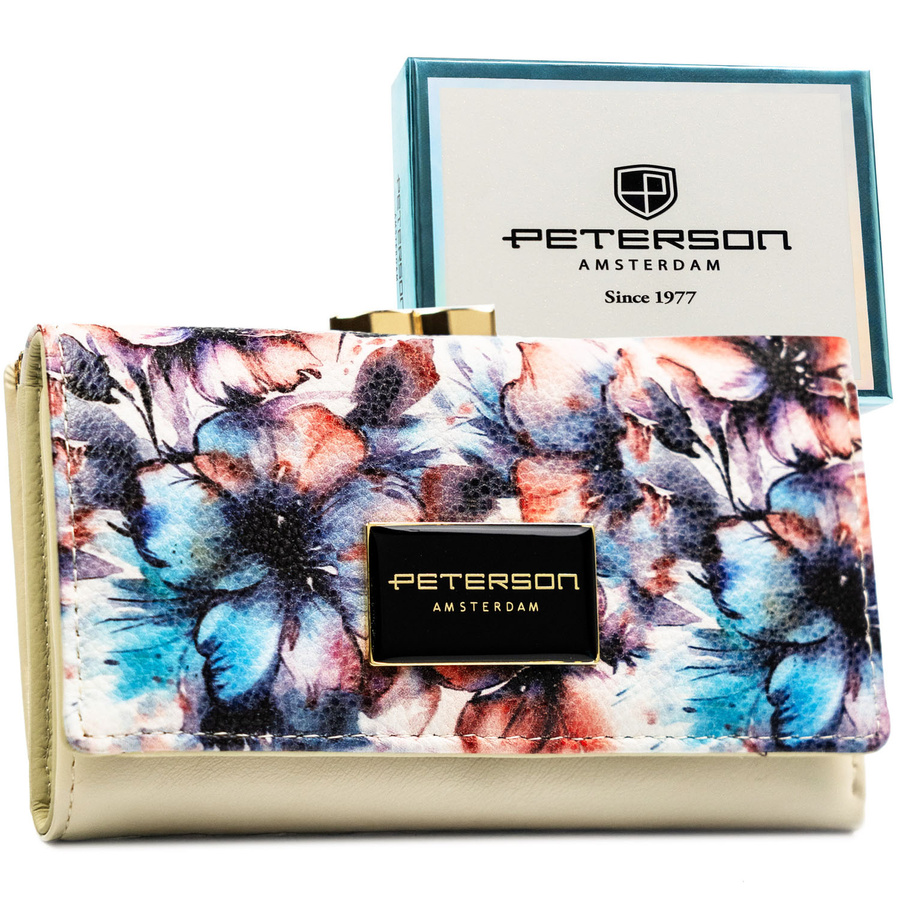 Leather and leatherette wallet RFID PETERSON PTN PX23-PF2