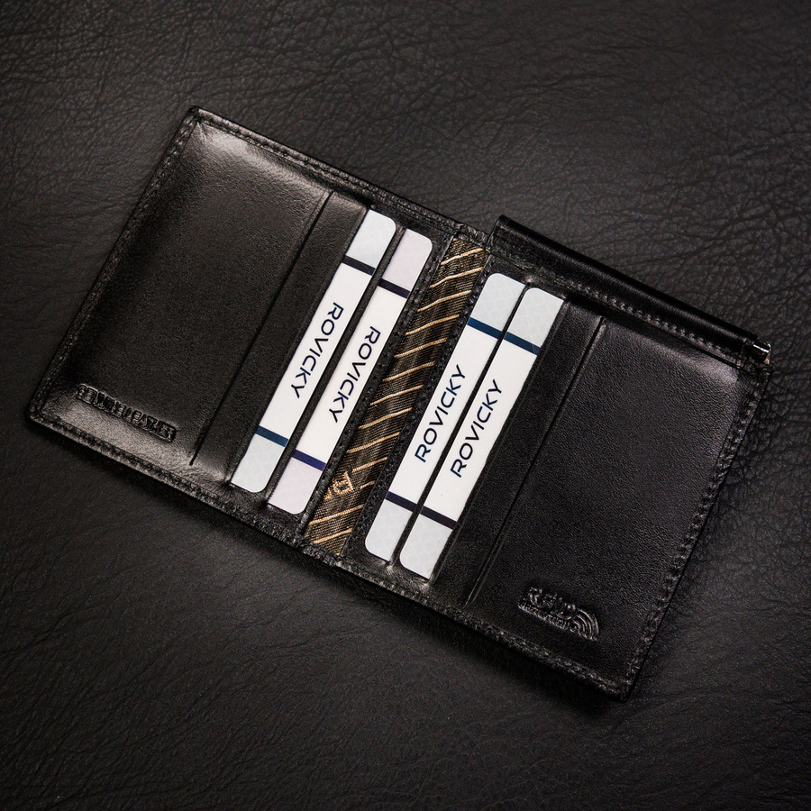 Leather wallet RFID ROVICKY CPR-12-NBAR