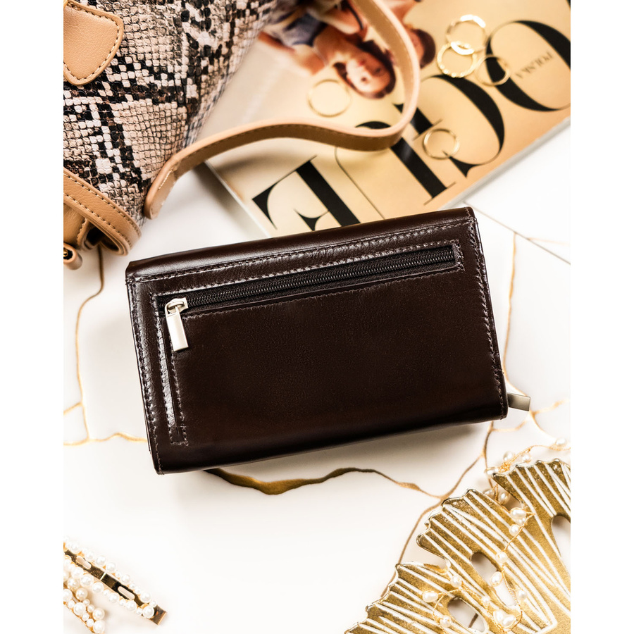 Leather wallet RFID PETERSON PTN RD-22-NGV