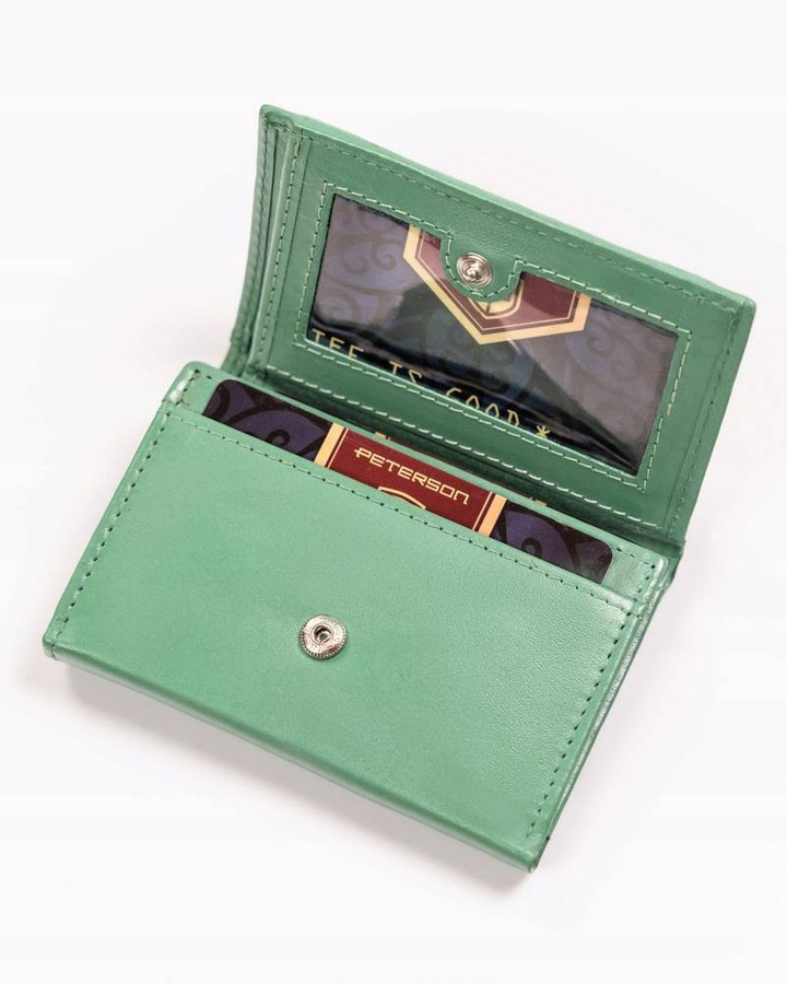 Leather wallet RFID PETERSON PTN RD-240-MCL