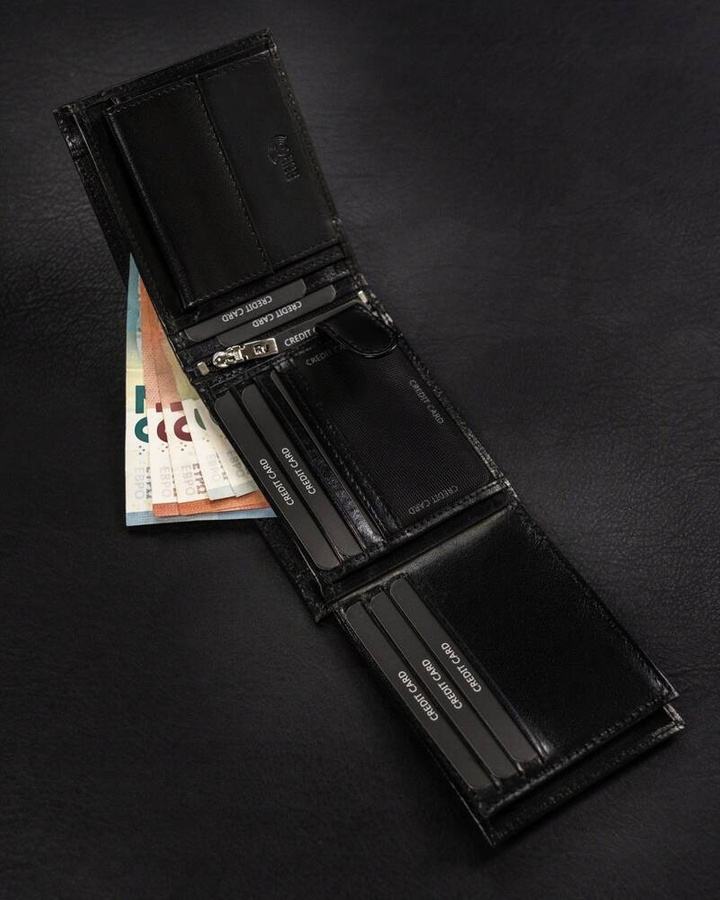 Leather wallet RFID ROVICKY RV-70616-BCA