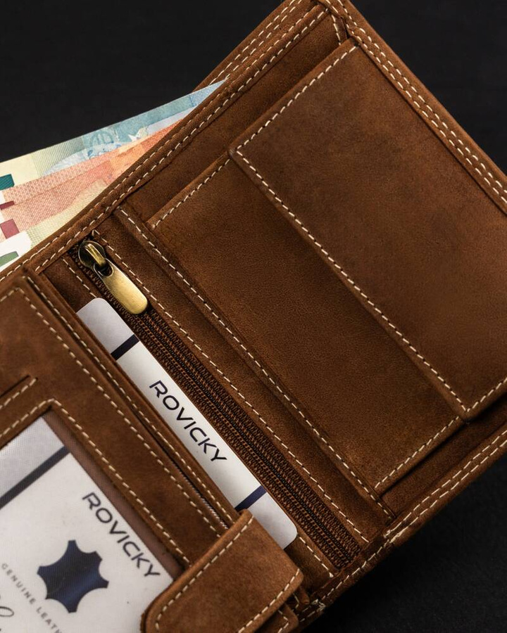 Leather wallet RFID ALWAYS WILD N4-CHM-FISH