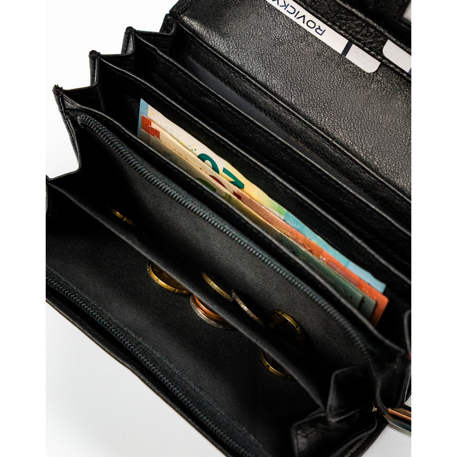 Leather wallet RFID ROVICKY R-D1521-NCD-BL