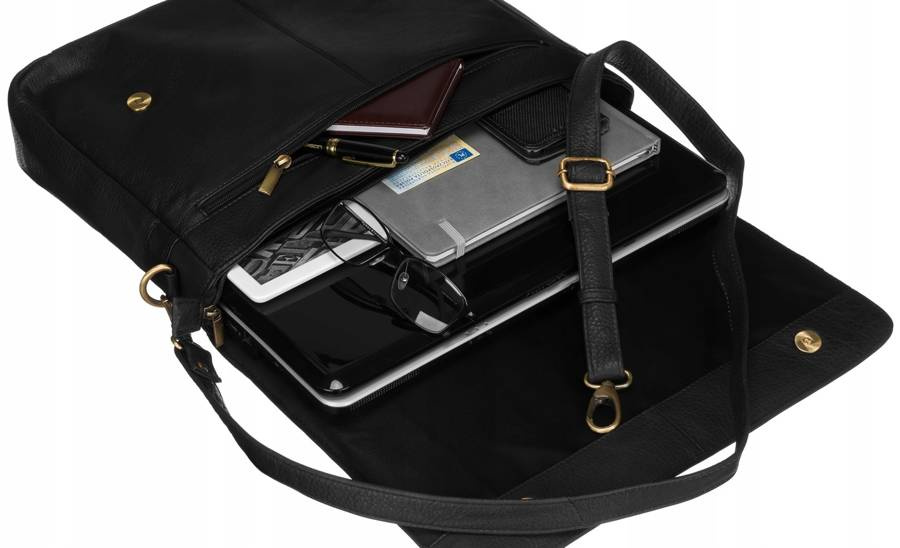 Leather's laptop bag PETERSON PTN 1728-NDM