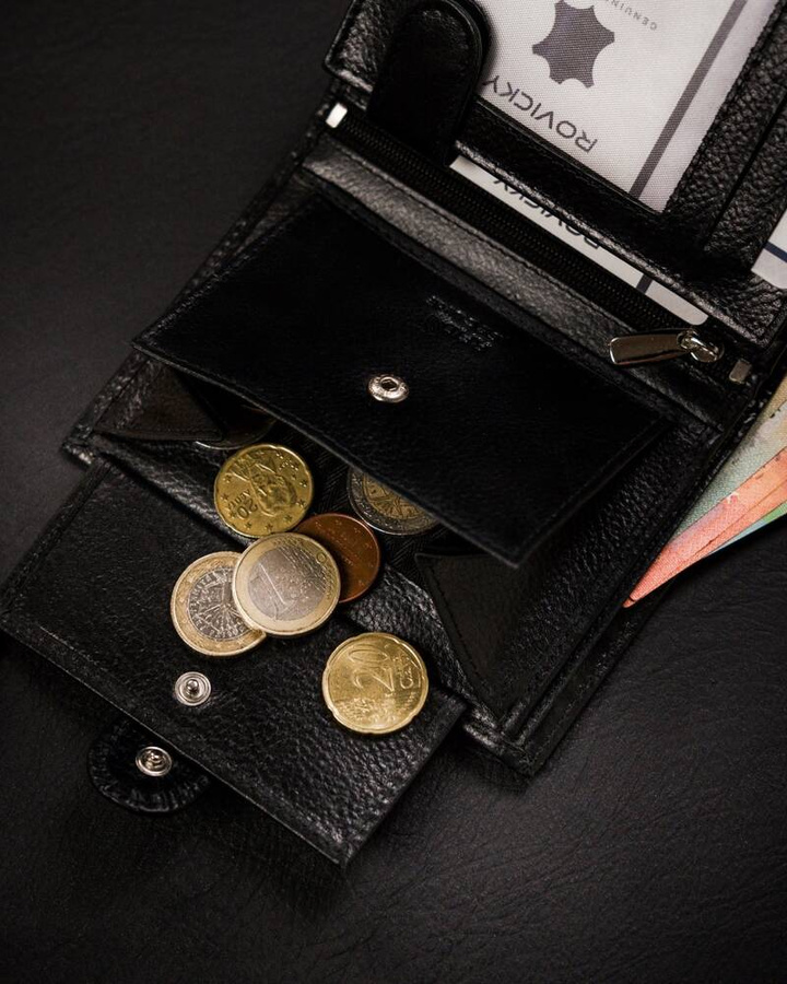 Leather wallet RFID ROVICKY N4L-RPVT-BL