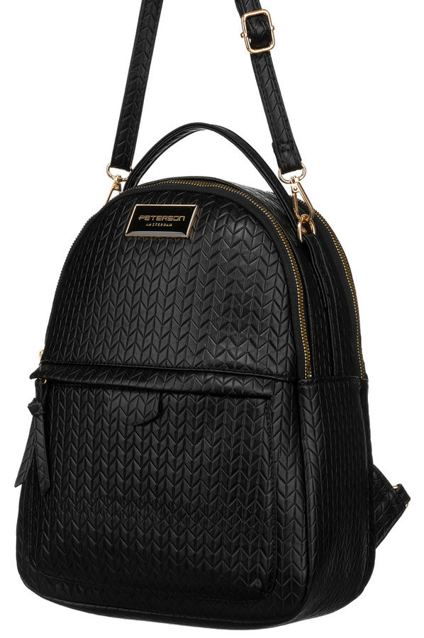 Leatherette bagpack PETERSON PTN F3606