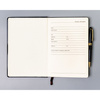 Czarny notes w twardej oprawie formacie A5 zadrukowany w linie - Peterson