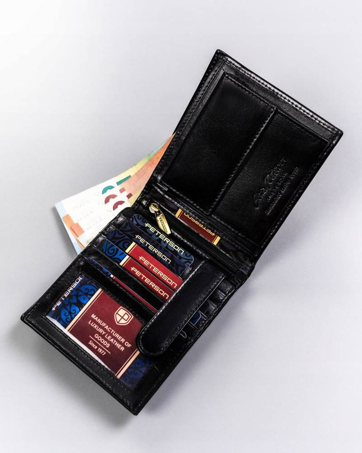 Leather wallet RFID PETERSON PTN 22305-VT