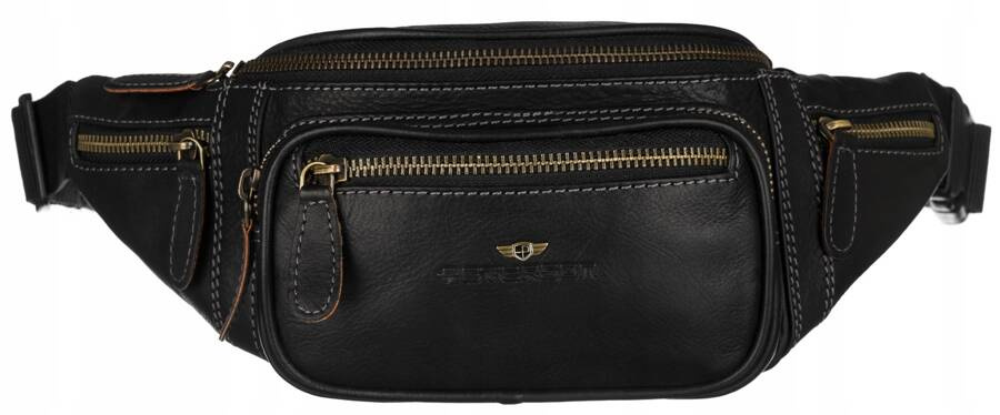 Leather bumbag PETERSON PTN WB-2506-COM