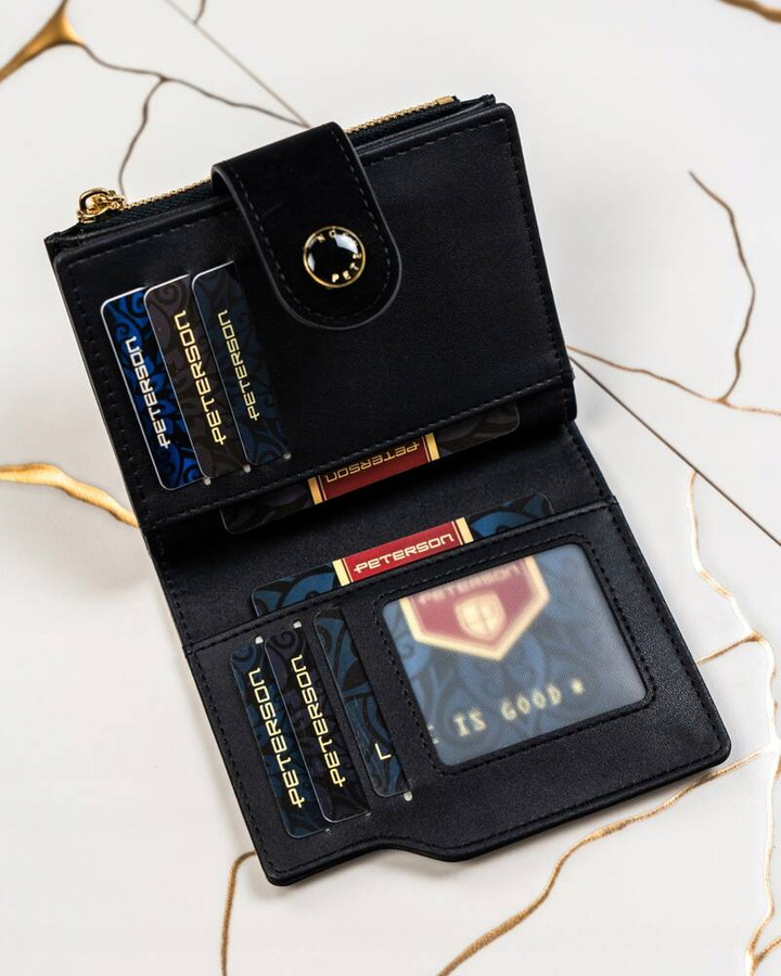 Leatherette wallet RFID PETERSON PTN 012-WEI
