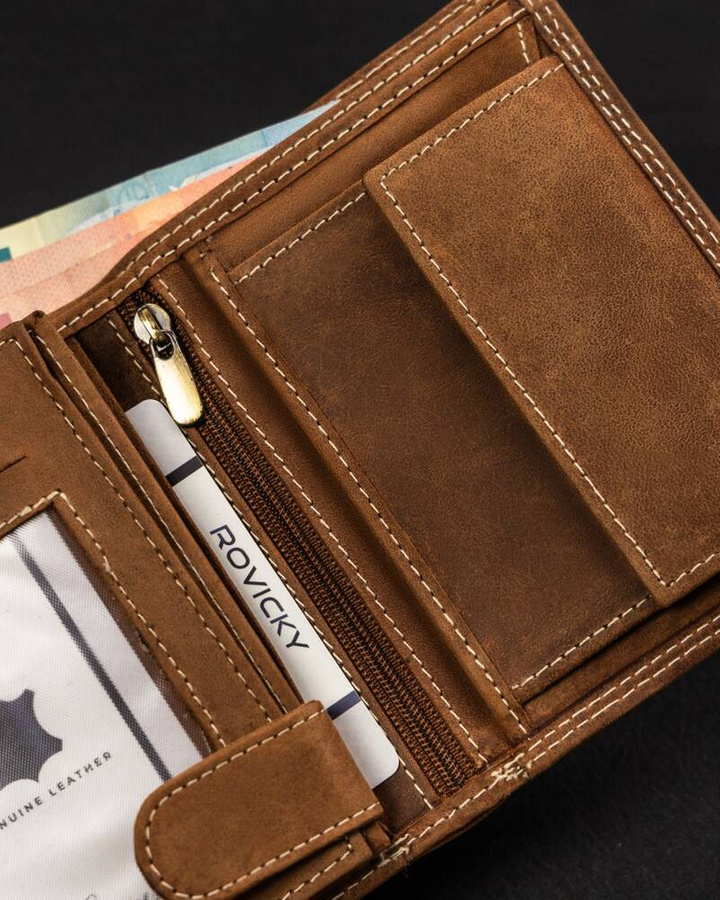 Leather wallet RFID ALWAYS WILD N4-CHM