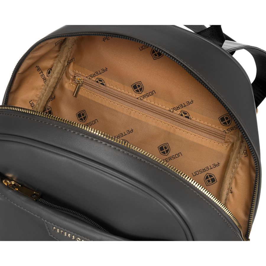 Pojemny plecak damski ze skóry ekologicznej - Peterson
