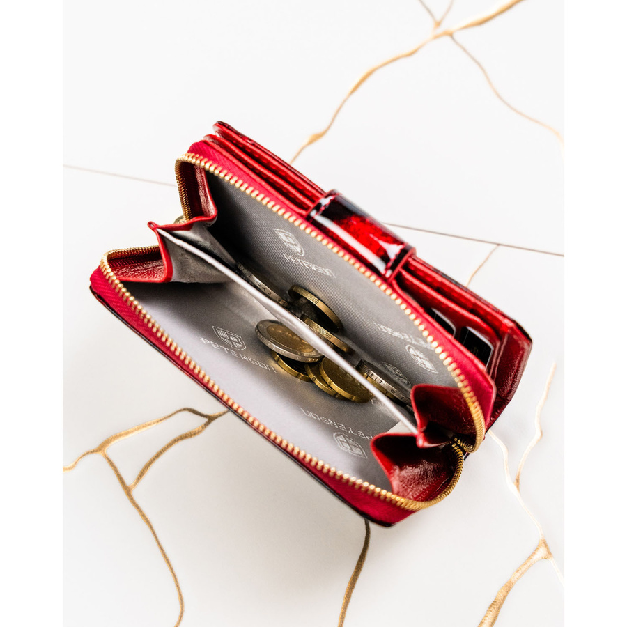 Leather and leatherette wallet RFID PETERSON PTN PS115-TDS